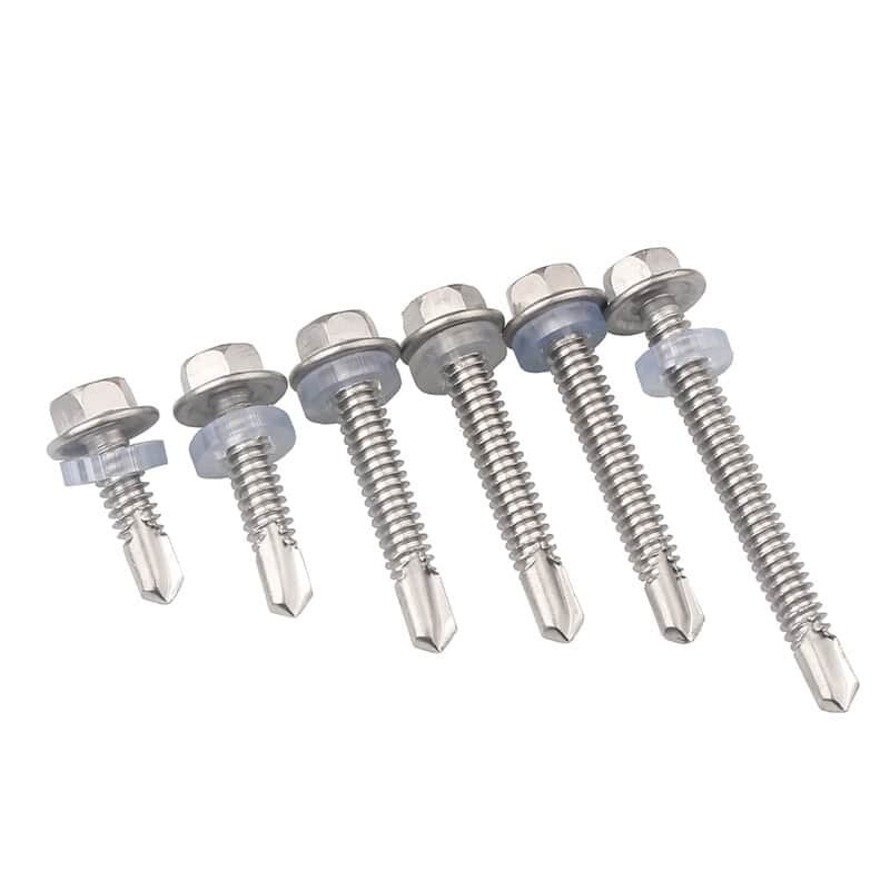 Self drilling Screws Hex Washer Head DIN7504K Stainless Steel 410-1 Self drilling Screws Hex Washer Head DIN7504K Stainless Steel 410-1