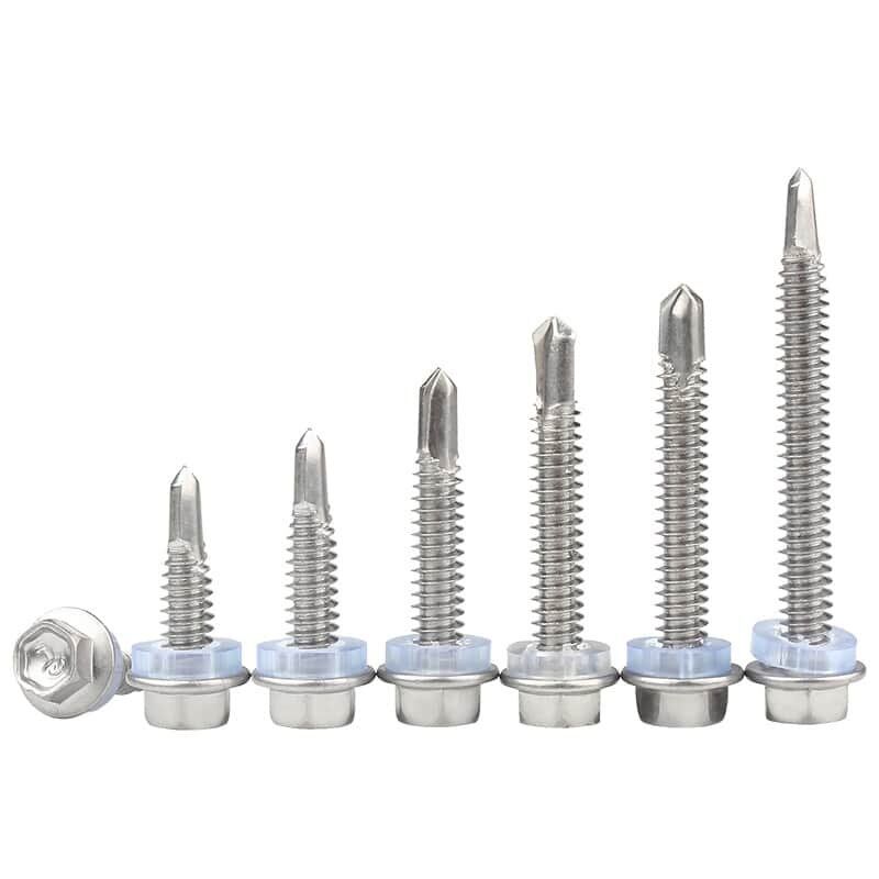 Self drilling Screws Hex Washer Head DIN7504K Stainless Steel 410-2 Self drilling Screws Hex Washer Head DIN7504K Stainless Steel 410-2