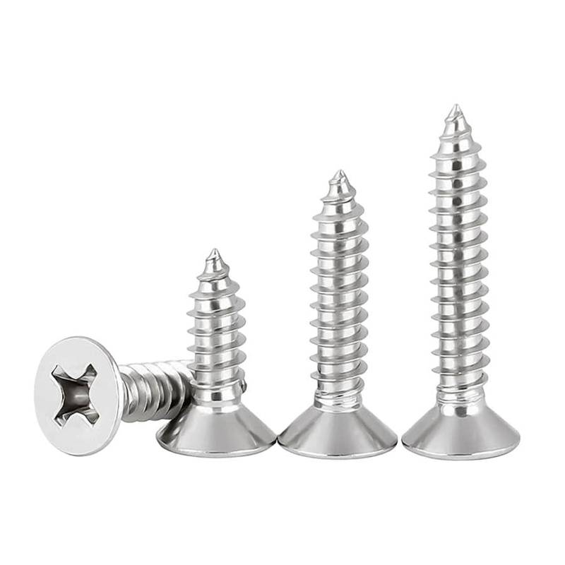 Self tapping Screws Phillips Flat Head DIN7982 Stainless Steel 304-1 Self tapping Screws Phillips Flat Head DIN7982 Stainless Steel 304-1