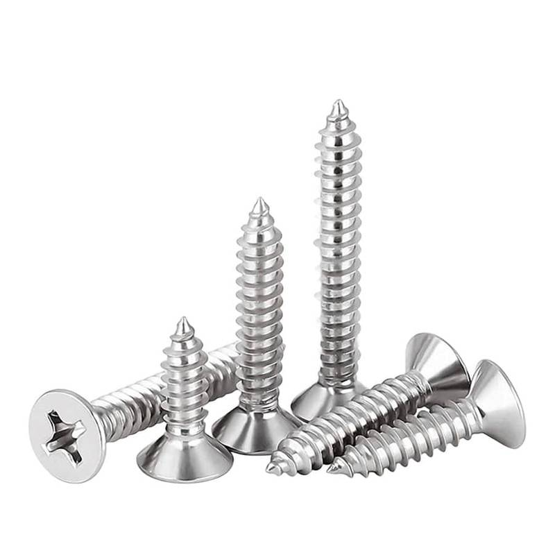 Self tapping Screws Phillips Flat Head DIN7982 Stainless Steel 304-2 Self tapping Screws Phillips Flat Head DIN7982 Stainless Steel 304-2