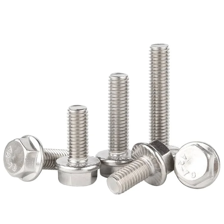 Bolts Hex Flange Fully Threaded DIN6921 A2-70 Stainless Steel 304-2 Bolts Hex Flange Fully Threaded DIN6921 A2-70 Stainless Steel 304-2
