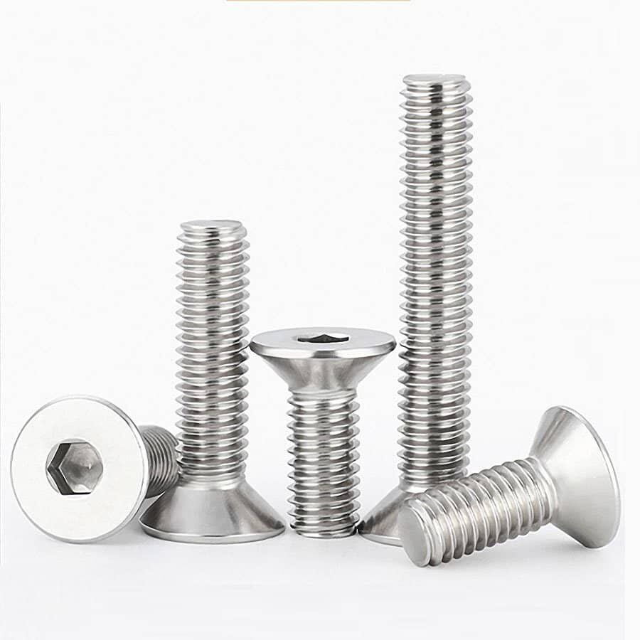 Machine Screws Hex Socket Flat Head Cap DIN7991 Stainless Steel 304-2 Machine Screws Hex Socket Flat Head Cap DIN7991 Stainless Steel 304-2