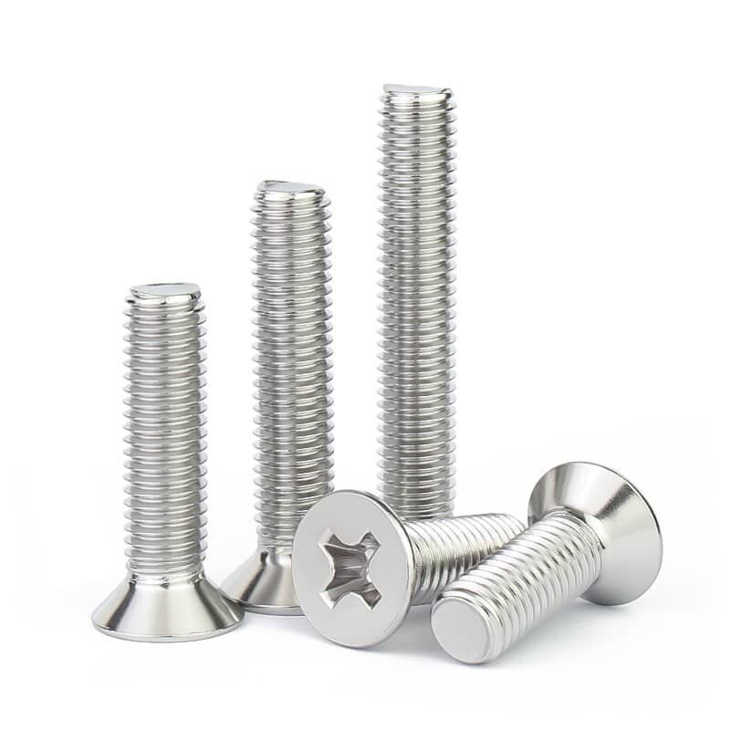 Machine Screws Phillips Flat Head DIN965 Stainless Steel 316-1 Machine Screws Phillips Flat Head DIN965 Stainless Steel 316-1