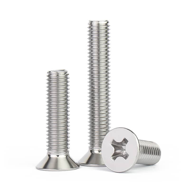 Machine Screws Phillips Flat Head DIN965 Stainless Steel 316-2 Machine Screws Phillips Flat Head DIN965 Stainless Steel 316-2