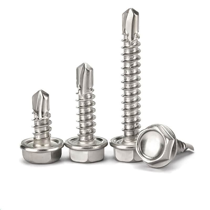 Self drilling Screws Hex Washer Head DIN7504K Stainless Steel 304-2 Self drilling Screws Hex Washer Head DIN7504K Stainless Steel 304-2