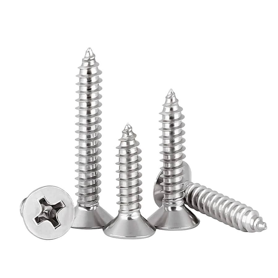 Self tapping Screws Phillips Flat Head DIN7982 Stainless Steel 316-1 Self tapping Screws Phillips Flat Head DIN7982 Stainless Steel 316-1
