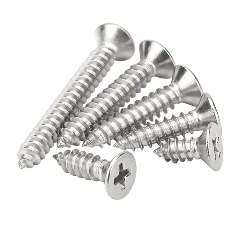 Self tapping Screws Phillips Flat Head DIN7982 Stainless Steel 316-2 Self tapping Screws Phillips Flat Head DIN7982 Stainless Steel 316-2